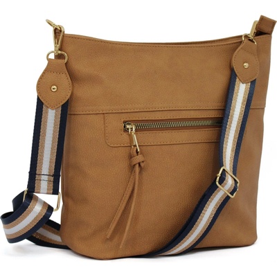 Nicole Brown Elegantní crossbody kabelka JBFB 387 Hnědá