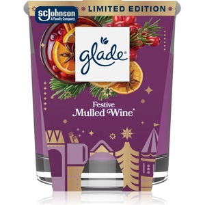 Glade Festive Mulled Wine ароматна свещ 112 гр