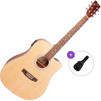 SX SD204CE Basic SET Natural Електро-акустична китара Дреднаут
