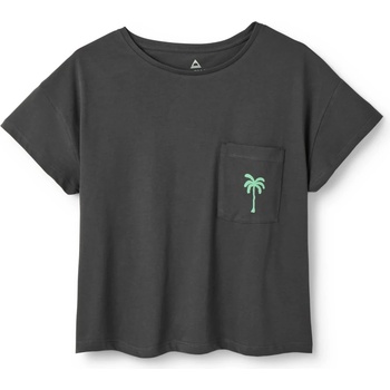 Passenger Дамска тениска Passenger Women's Stack Pocket T-Shirt - Faded Black (916-6060-0113)