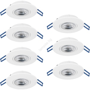 EGLO 300186 - Комплект от 7 вградени LED осветителни тела GEDREZ LED/4, 9W/230V Ø 9 см бели (EG300186)