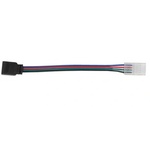  Двоен Прозрачен Клипс-Конектор за RGB LED Лента към Контролер 10 мм (1397-4 pin)
