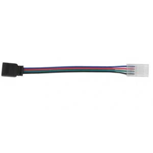  Двоен Прозрачен Клипс-Конектор за RGB LED Лента към Контролер 10 мм (1397-4 pin)