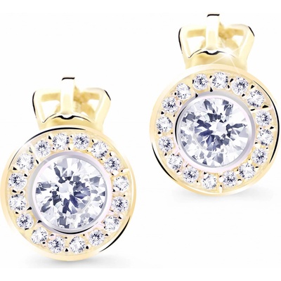 Cutie Jewellery náušnice kôstky s trblietavými zirkónmi Z8028-30-10-X-1