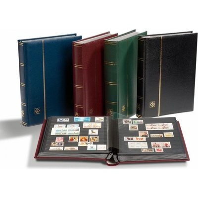 LEUCHTTURM Album na známky PREMIUM, A4, 64 černých stran POŠKOZENO !!! Barva: Černá – Zboží Živě