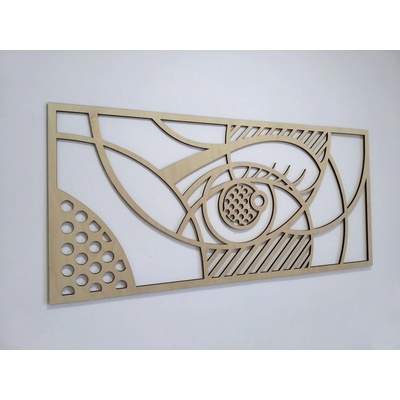 MAJADESIGN Dřevěný obraz - OKO Rozměr obrazu: 90 x 42 cm