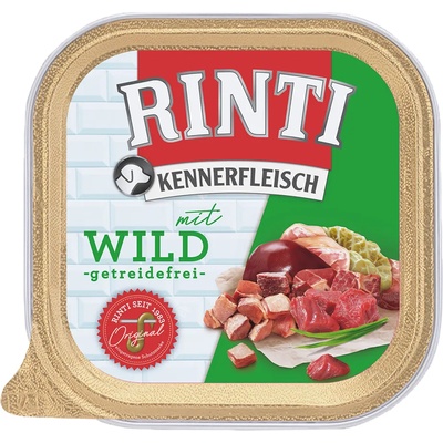 RINTI 9х300г Kennerfleisch RINTI, консервирана храна за кучета - дивеч