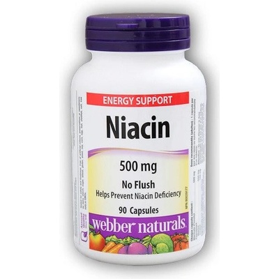 Webber Naturals Niacin 500 mg nealergický 90 kapslí