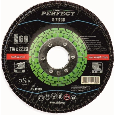 Stalco kotúč brúsný listkový 115 x 22, 23 mm G40 S-71235