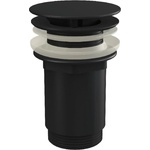 Alca Click-Clack вентил за мивка с голям тапа A396 Черен (A396BLACK)