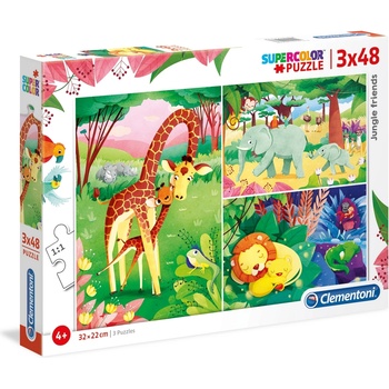Clementoni Комплект Трио Clementoni Jungle Friends Пъзел Унисекс 4+ години 3x48 бр