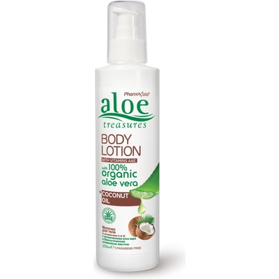 Aloe Treasures Tělové mléko s aloe vera a kokosovým olejem 250 ml