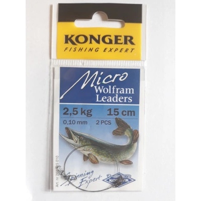 KO Wolframové lanko Konger 0.10mm,2.5kg,15cm