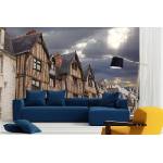 DIMEX ART Самозалепваща се флизелинова фототапета дървени къщи 375 x 250 см