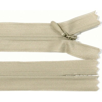 Spirálový zip no.3 skrytý nerozepínací 20cm - více barev color: 692 béžová