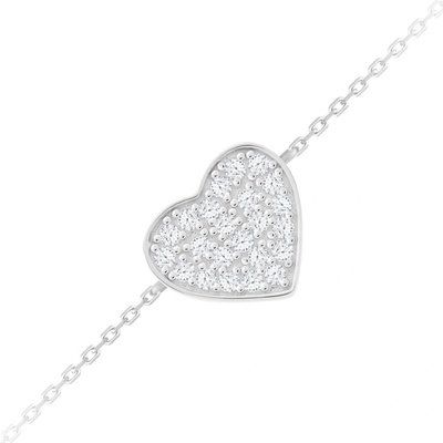 Preciosa stříbrný La Concha srdce s kubickou zirkonií 5321 00