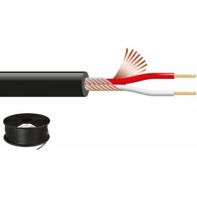Monacor MC-102/SW, 2×0,12 mm² tienený, kotúč 100 m