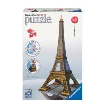 Ravensburger 3D Пъзел Ravensburger 216 елемента, Айфеловата кула Париж, 706601