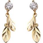 Silenti Jewelry Сребърни обеци "Златни Пера