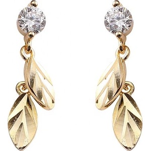 Silenti Jewelry Сребърни обеци "Златни Пера