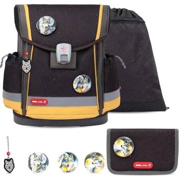 Belmil Ученически комплект раница, мешка, несесер Wolves Sand Belmil