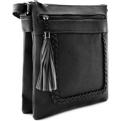 Čierna crossbody dámska kabelka Bakest