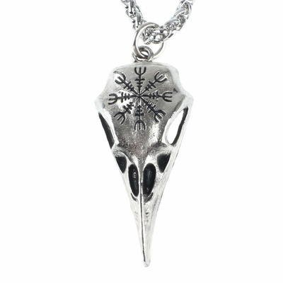 FALON Колие Raven Skull - PSY940