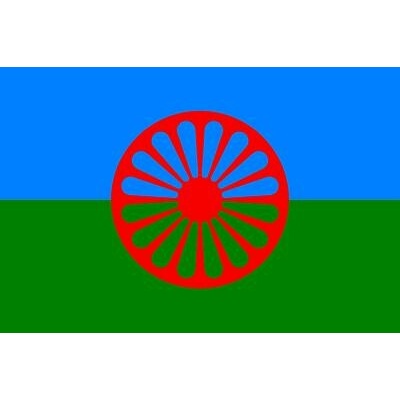 Romská vlajka - 30 x 45 cm - tunel, karabina – Zbozi.Blesk.cz