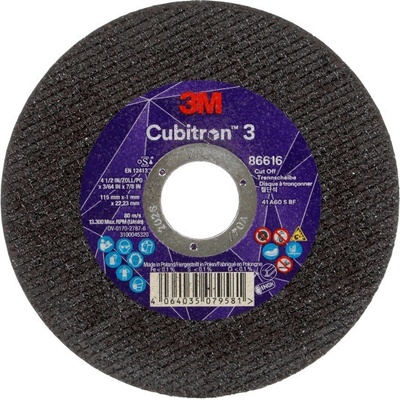 3M Cubitron 3 Rezný kotúč 115 x 1,0 x 22,23 mm 86616