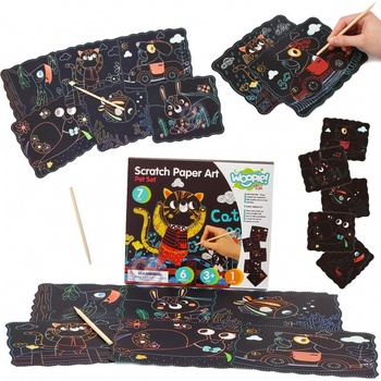 Kteatívna sada vyškrabovacích papierikov Woopie ART & FUN 7 dielov