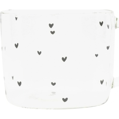 Bastion Collection s Skleněný hrnek Hearts čirá barva sklo 400 ml
