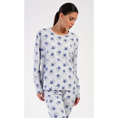 Vienetta stars dámske pyžamo dlhé šedá