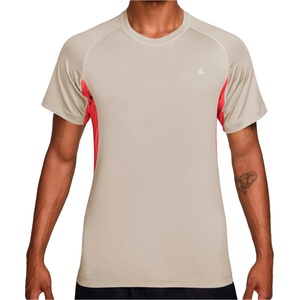 Nike Мъжка спортна тениска Nike ACG Wildsee Dri-FIT Short-Sleeve Base Layer Sport shirt - Light Orewood Brown / Light Crimson / Summit White - размер XL (216-9116-0314)