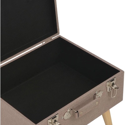 Stolička zahrada-XL s úložným prostorem 3 ks hnědé textil