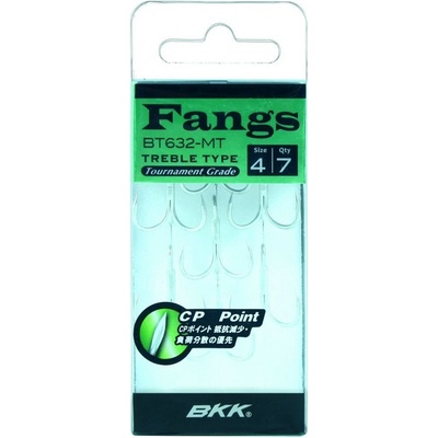 BKK Hooks Trojháčky FANGS 6063 2X CP MATTE TIN vel.10 7ks