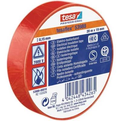 TesaFlex Elektroizolačná páska 19 mm x 20 m červená