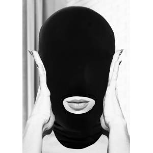 Ouch! Submission Mask With Open Mouth Black