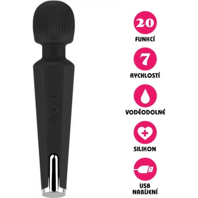 VšeNaSex.cz Masážní USB Silicone Super Viber černý