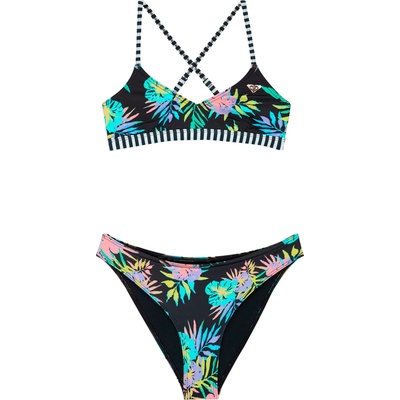 Roxy Детски комплект бикини Roxy Kid's Roxy Active RG Athletic Tri Set Bikini - Anthracite Aquarella Active Rg - размер 8 Years (750-2843-0114)