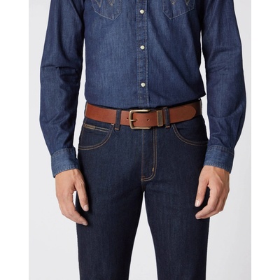 Wrangler pánský pásek METAL LOOP COGNAC 0010