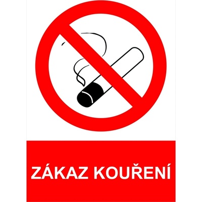 Walteco Zákaz kouření 210x297mm, formát A4, samolepící , 20029