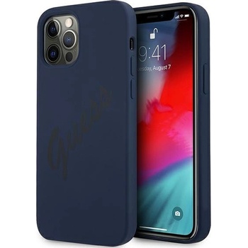 GUESS Калъф Guess Vintage Black Script за Apple iPhone 12/12 Pro, Light Blue (GUE001131)