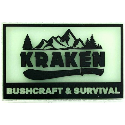 JUBÖ Nášivka KRAKEN Bushcraft & Survival 8x5 cm fluorescentní – velcro