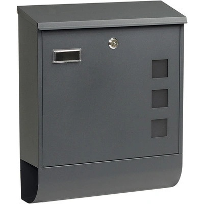 Poštová schránka BK.703.ARG.AM s okienkami z matného plexiskla antracit