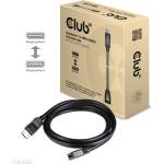 Club 3D Кабел Club 3D - CAC-1022 (DisplayPort 1.4 HBR3, 8K60Hz, 4K144Hz, 2 m, M/F, 32.4Gbps) (CAC-1022)