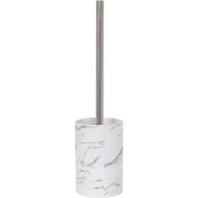 MSV WC štětka TOSCANA s keramickou nádobou mramorovaná bílá
