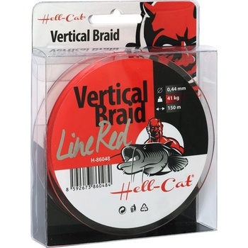 Hell-Cat Šnúra Braid Line Vertical Red 150m 0,37mm 33kg