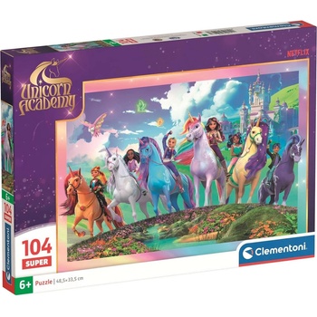 Clementoni Детски пъзел Clementoni от 104 части - Академия за еднорози, вариант 1 (25098)