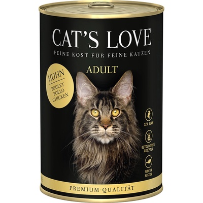 CAT’S LOVE 6х400г Adult Cat´s Love, консервирана храна за котки - пиле, чисто