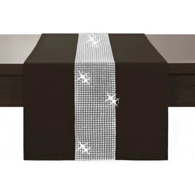 Mondo Behúň Glamour so zirkónmi tmavohnedý Hnedá 40x120cm
